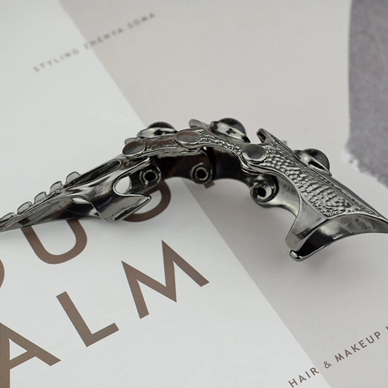 Fashion Dragon Ring For Women Mens Punk Rock Animal Skull Finger Long Rings Men Vintage Halloween Jewelry Accessories Gifts