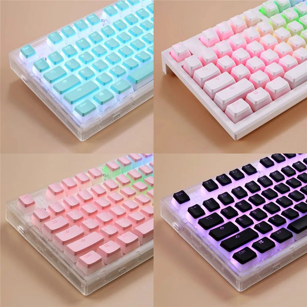 104 Keys Pudding Theme Keycap OEM Profile ABS PBT Double Shot Keycap For Mx Switch Mechanical Keyboard RGB Backlit Key Caps