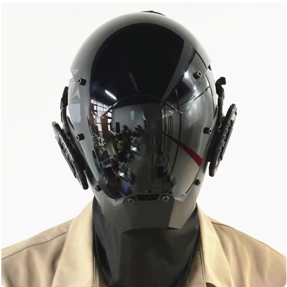 Cyberpunk Mask Led Hair Festival Halloween Christmas Cosplay Helmet Party Gift For Adults