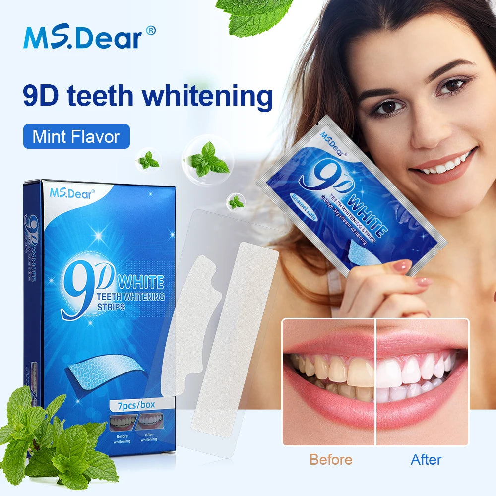7/14/21/28/70 Pairs 5D Gel Teeth Whitening Strip White Tooth Dental Kit Oral Hygiene Care Strip False Teeth Veneers Whiten Gel