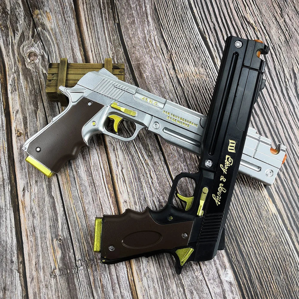 PU Dante Pistol Gun Ebony Ivory Weapon Anime Devil May Cry 4 Cosplay Prop DMC Gun Real Size Japanese Katana Samurai Sabre Toy