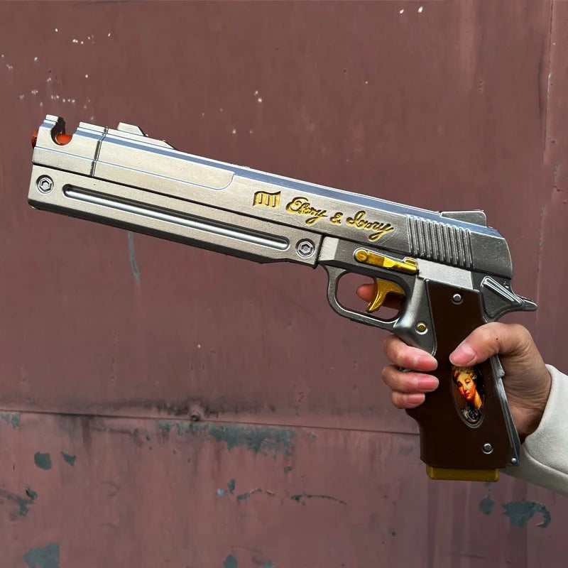 PU Dante Pistol Gun Ebony Ivory Weapon Anime Devil May Cry 4 Cosplay Prop DMC Gun Real Size Japanese Katana Samurai Sabre Toy