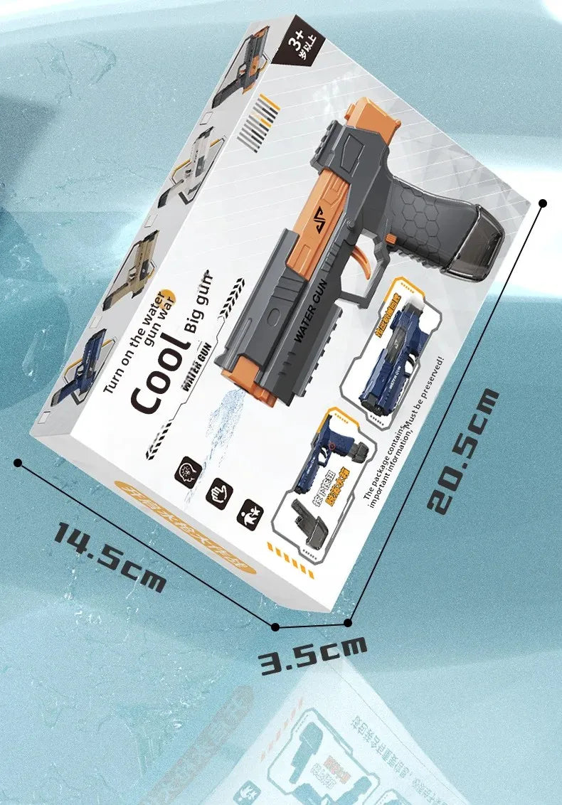 Cross-Border Children's Glock Water Gun Manual Continuous Fire Beach Backpack Water Gun Bath Toy from Mainland China