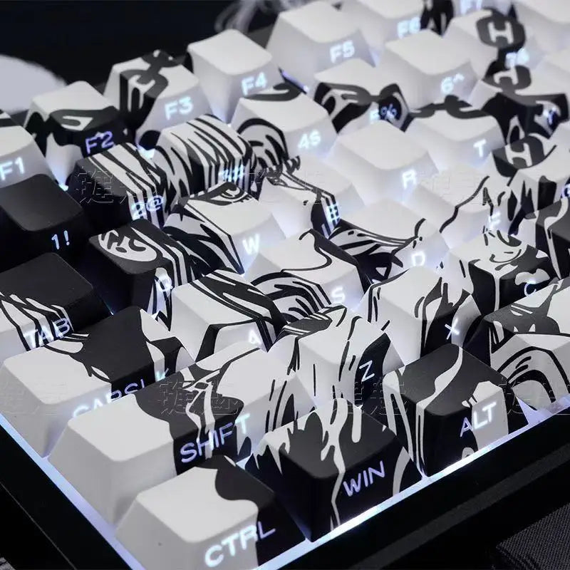 Makima Anime Keycaps Cartoon 129 Keys PBT Keycap Chreey Keycaps Japan Key Cap Dye-sub Mechanical Keyboard Caps for 64/68/71/108