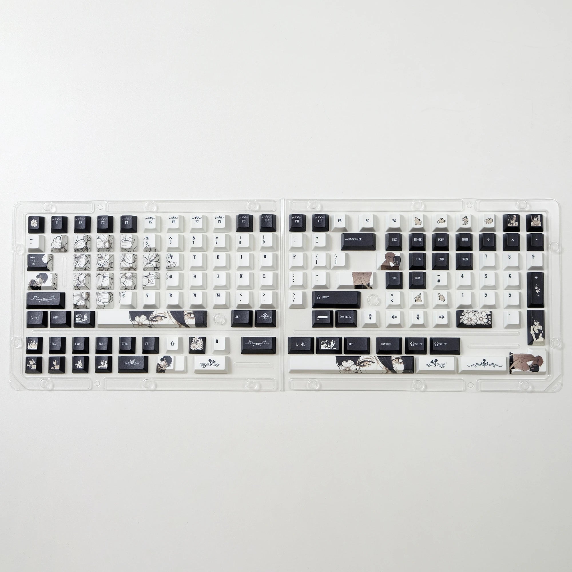 REZE Anime Theme Keycaps Set Customized PBT Sublimation Cherry Profile Keyboard Keycaps for Mechanical Keyboard Accessories Girl