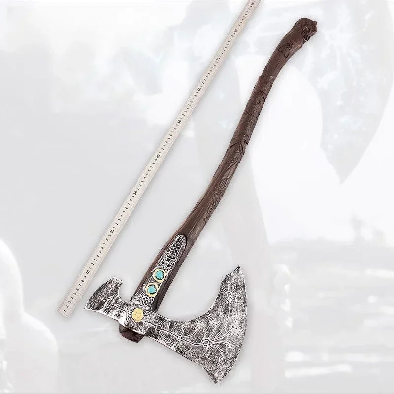 92cm Kratos Katana Axe Anime God of War 4 Cosplay Prop Athena Leviathan Blade Chaos Sword Real Japanese Katana Samurai Sabre Toy
