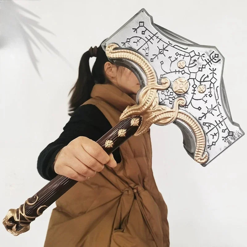 92cm Kratos Katana Axe Anime God of War 4 Cosplay Prop Athena Leviathan Blade Chaos Sword Real Japanese Katana Samurai Sabre Toy