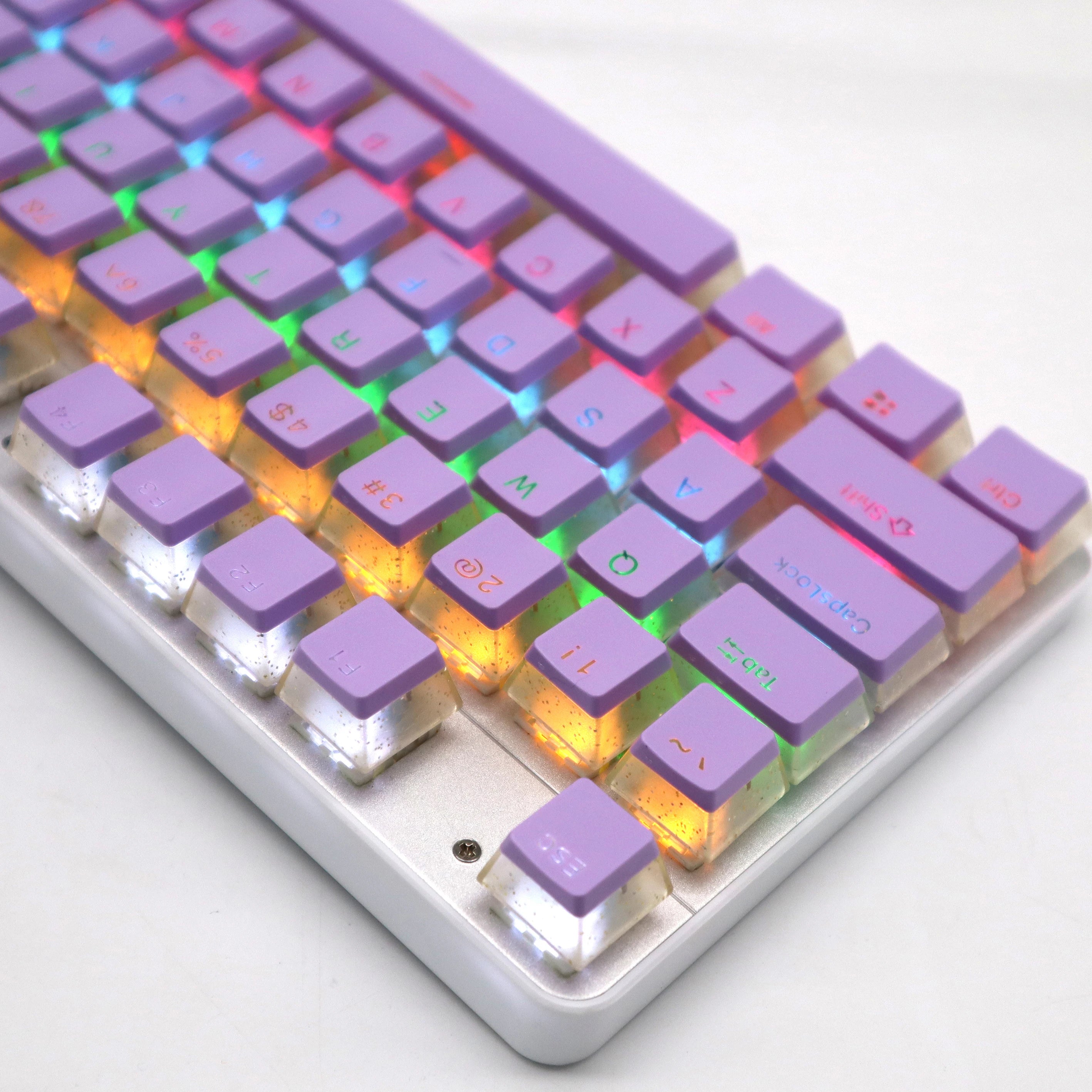 104 Keys Pudding Theme Keycap OEM Profile ABS PBT Double Shot Keycap For Mx Switch Mechanical Keyboard RGB Backlit Key Caps